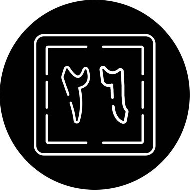 Ishrun Hattı 'nın ters çevrilmiş halkası. Web Kullanımı için Vektör İllüstrasyonu