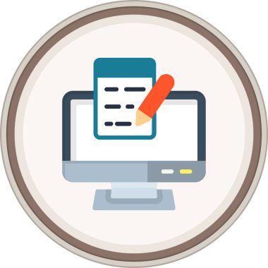 Düz çıkartma. Web Kullanımı için Vektör İllüstrasyonu