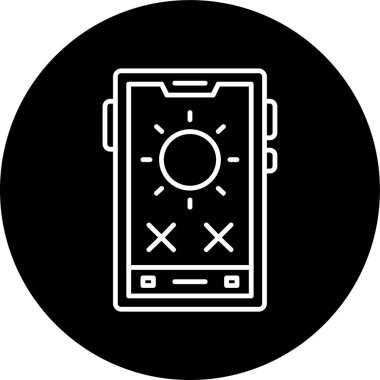 Akıllı telefon hattı ters çevrilmiş. Web Kullanımı için Vektör İllüstrasyonu