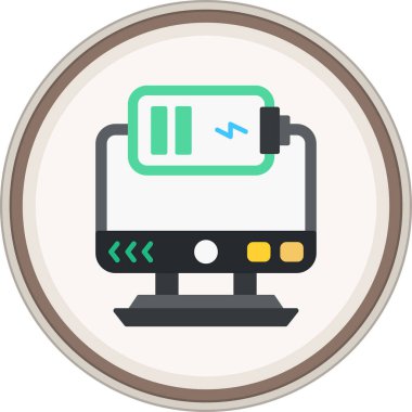 Pili bitmiş çıkartma. Web Kullanımı için Vektör İllüstrasyonu