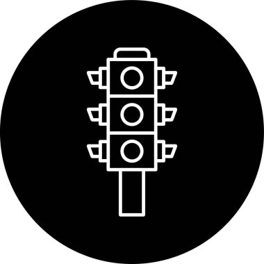 Traffic Line inverted circle. Vector Illustration For Web Use