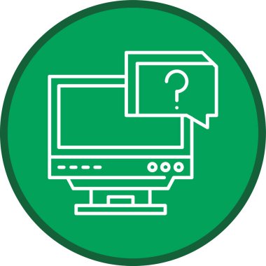 Question Line multi circle. Vector Illustration For Web Use