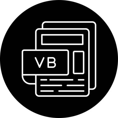 VB Dosya Satırı ters çevrilmiş çember. Web Kullanımı için Vektör İllüstrasyonu