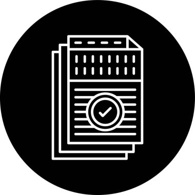 Dosya Satırı ters çevrilmiş çember. Web Kullanımı için Vektör İllüstrasyonu