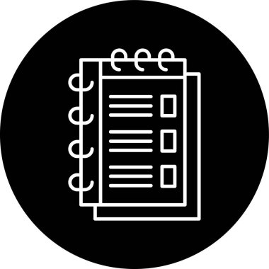 Sticky Notes Line inverted circle. Vector Illustration For Web Use