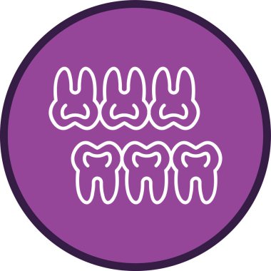 Tooth Line multi circle. Vector Illustration For Web Use