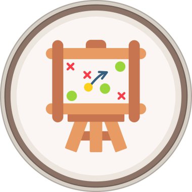 Strateji Lastiği çıkartması. Web Kullanımı için Vektör İllüstrasyonu