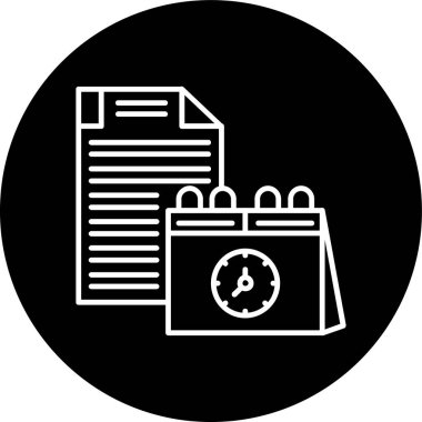 Son teslim tarihi ters çevrilmiş çember. Web Kullanımı için Vektör İllüstrasyonu