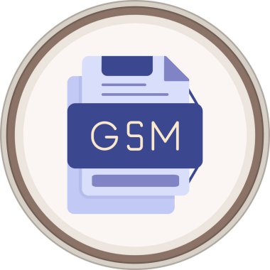 GSM düz etiket. Web Kullanımı için Vektör İllüstrasyonu