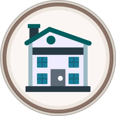 Akıllı Ev Yapıştırması. Web Kullanımı için Vektör İllüstrasyonu