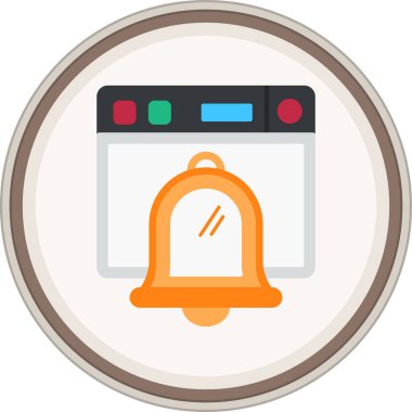 Düz etiket bildirimi. Web Kullanımı için Vektör İllüstrasyonu