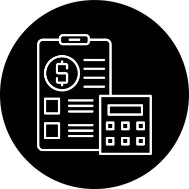 Budget Line inverted circle. Vector Illustration For Web Use