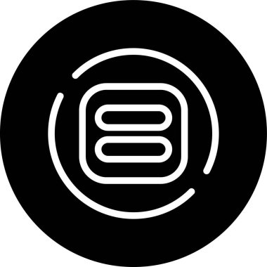 Equals Line inverted circle. Vector Illustration For Web Use