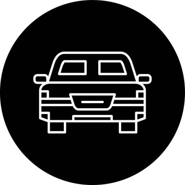 Araba Hattı ters dönmüş daire. Web Kullanımı için Vektör İllüstrasyonu