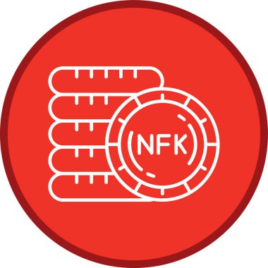 Eritre Nakfa Hattı çok daireli. Web Kullanımı için Vektör İllüstrasyonu