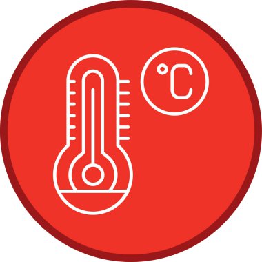 Termometre Hattı çoklu daire. Web Kullanımı için Vektör İllüstrasyonu