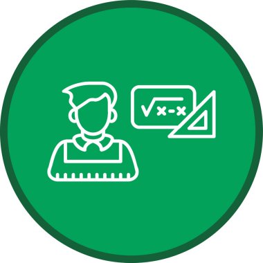 Matematikçi Hattı çok daireli. Web Kullanımı için Vektör İllüstrasyonu