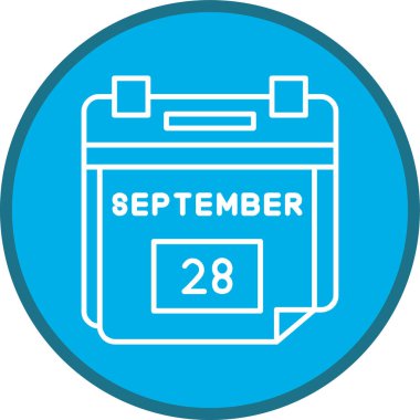 28 Eylül Randevu Hattı 'nın çok çemberi. Web Kullanımı için Vektör İllüstrasyonu