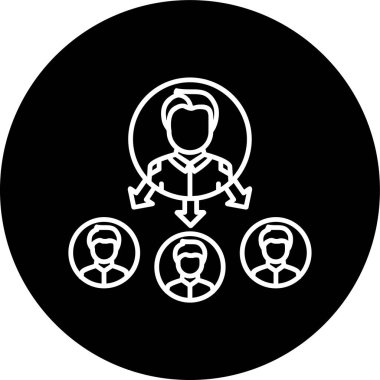 Kişinin çizgisi ters çevrilmiş. Web Kullanımı için Vektör İllüstrasyonu