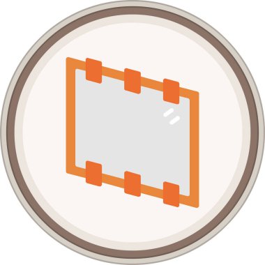 Frame Flat sticker. Vector Illustration For Web Use