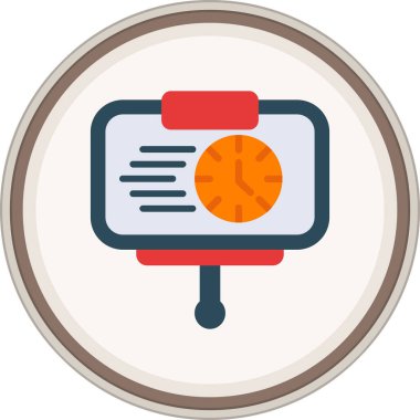 Sunum Flat etiketi. Web Kullanımı için Vektör İllüstrasyonu