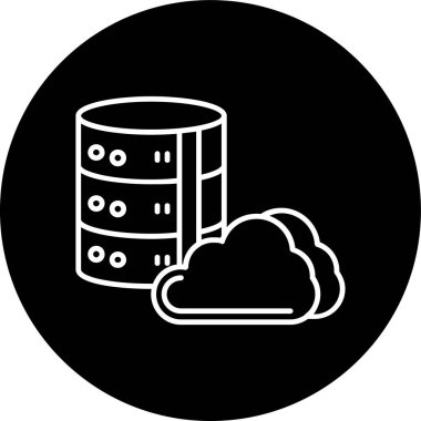 Sunucu Hattı ters çevrilmiş çember. Web Kullanımı için Vektör İllüstrasyonu