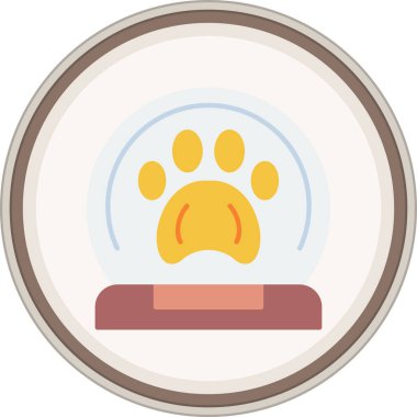 Hayvan yassı çıkartması. Web Kullanımı için Vektör İllüstrasyonu