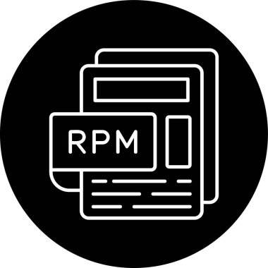RPM Dosya Hattı ters çevrildi. Web Kullanımı için Vektör İllüstrasyonu