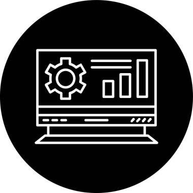 Veri Hattı ters çevrilmiş daire. Web Kullanımı için Vektör İllüstrasyonu