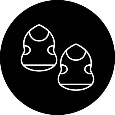 Sponge Line inverted circle. Vector Illustration For Web Use