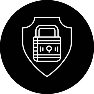 Kalkan Hattı ters dönmüş daire. Web Kullanımı için Vektör İllüstrasyonu