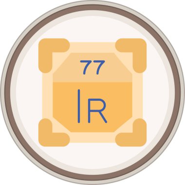 İridyum yassı çıkartma. Web Kullanımı için Vektör İllüstrasyonu