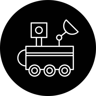 Ay Rover Hattı ters dönmüş daire. Web Kullanımı için Vektör İllüstrasyonu