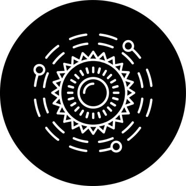 Güneş Hattının ters dönmüş halkası. Web Kullanımı için Vektör İllüstrasyonu