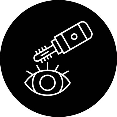 Mascara Line inverted circle. Vector Illustration For Web Use