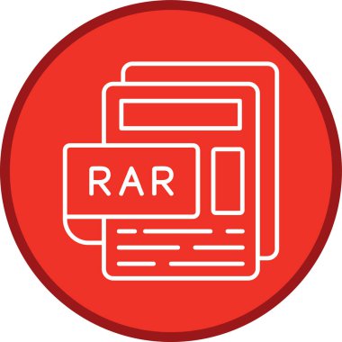 RAR Dosya Hattı çoklu daire. Web Kullanımı için Vektör İllüstrasyonu