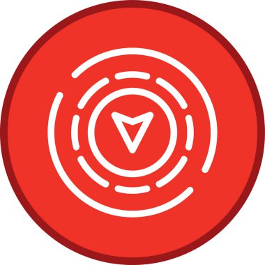 Pusula-güney hattı çoklu dairesi. Web Kullanımı için Vektör İllüstrasyonu