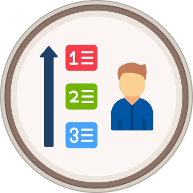 Öncelikli Flat çıkartması. Web Kullanımı için Vektör İllüstrasyonu