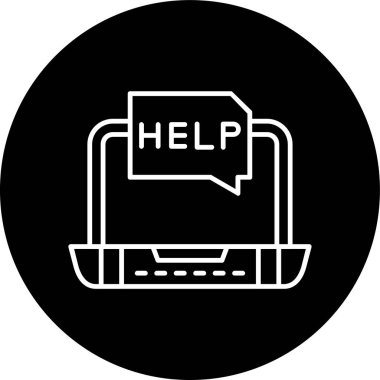 Yardım Hattı ters çevrildi. Web Kullanımı için Vektör İllüstrasyonu