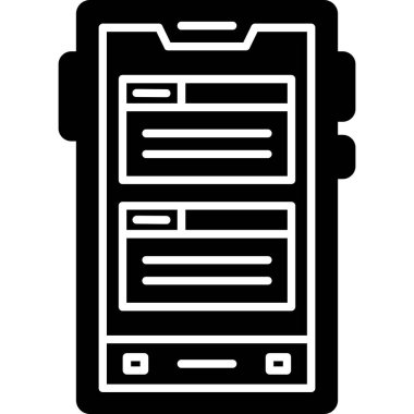 Akıllı telefonmuş. Web Kullanımı için Vektör İllüstrasyonu