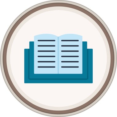 Book Flat sticker. Vector Illustration For Web Use