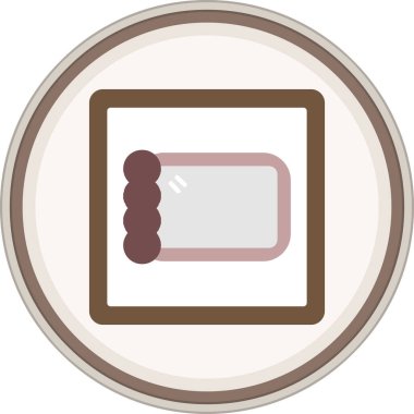 Çerçeve düz çıkartması. Web Kullanımı için Vektör İllüstrasyonu