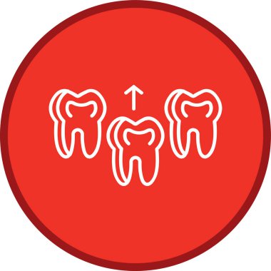 Teeth Line multi circle. Vector Illustration For Web Use