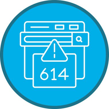 614 Hata Hatası çoklu daire. Web Kullanımı için Vektör İllüstrasyonu