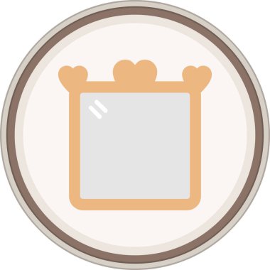 Çerçeve düz çıkartması. Web Kullanımı için Vektör İllüstrasyonu