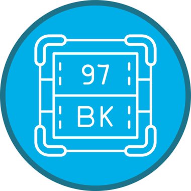 Berkelium Hattı çok daireli. Web Kullanımı için Vektör İllüstrasyonu