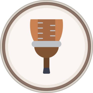 Tahta bacaklı yassı etiket. Web Kullanımı için Vektör İllüstrasyonu