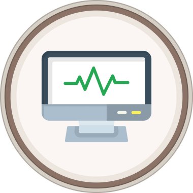 Ses dalgası düz çıkartması. Web Kullanımı için Vektör İllüstrasyonu