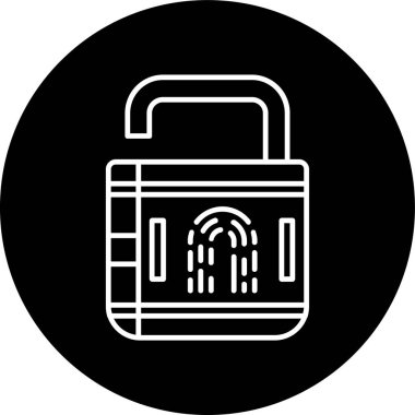 Asma kilit halkası ters çevrilmiş. Web Kullanımı için Vektör İllüstrasyonu