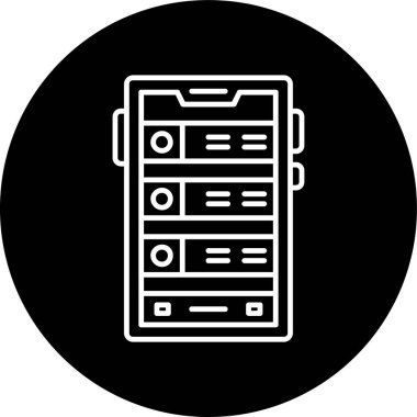 Smartphone Line inverted circle. Vector Illustration For Web Use